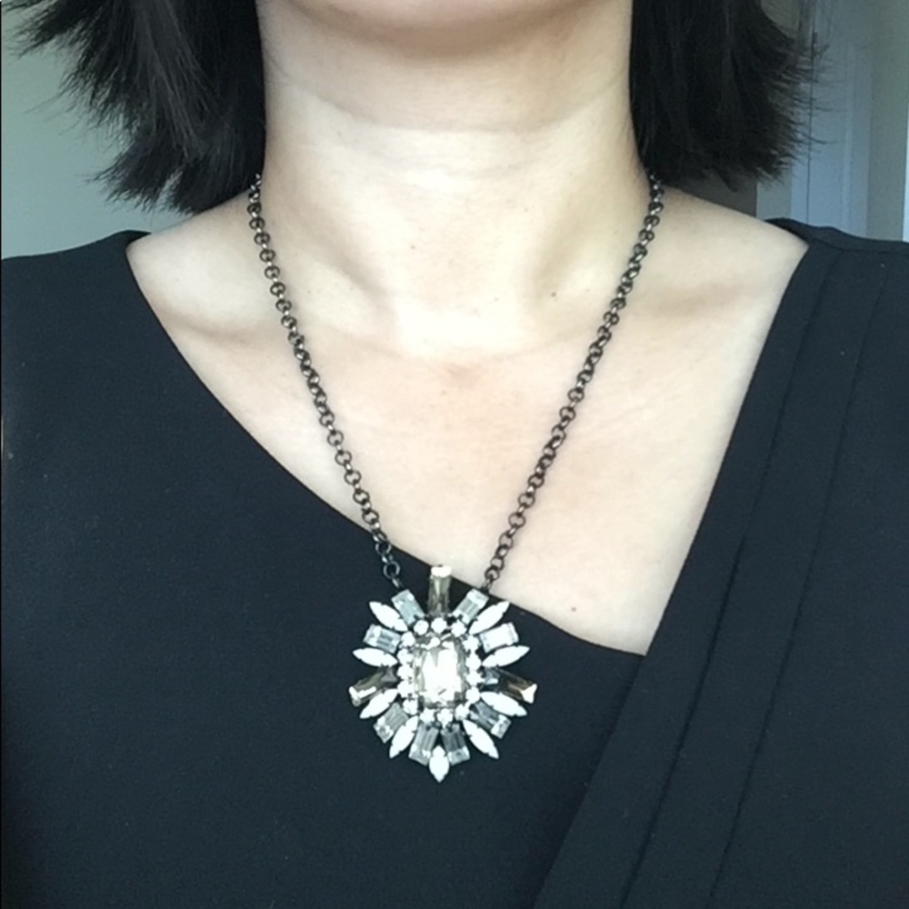 Art Deco jeweled pendant necklace
